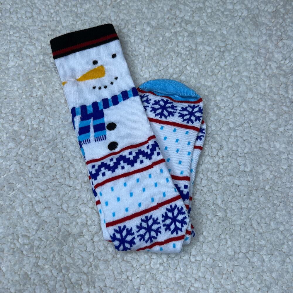 Snowman Girls Knee Socks